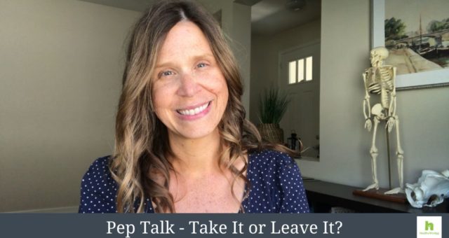 Pep Talk – Take It or Leave It?